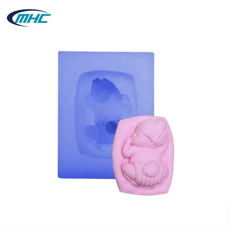 

Baby Series 100% Food Grade Silicone Reborn Doll Fondant Mold In Cake Decoration, Blue