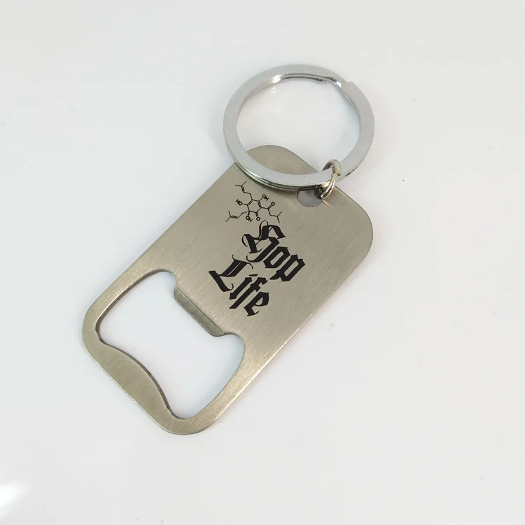 

Hot sale dog tag beer bottle opener with key ring, Metal color