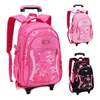 New Style Kids Trolley Nylon School Bag With Wheels