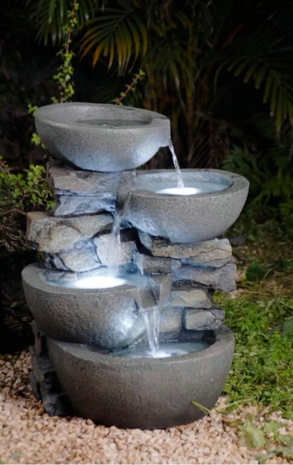luxen home cement whiskey barrels and water pump outdoor patio fountain on discount fountains outdoor