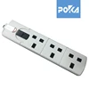 Hot selling safety switched 6way universal power extension socket outlet with low price