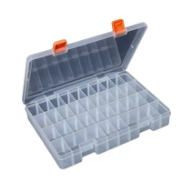 

Clear Storage Box Plastic Organizer 36 Compartment with Adjustable Dividers