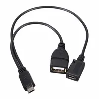 

Micro USB Male To USB Female Host Micro Female OTG Adapter Y Splitter USB OTG Cable