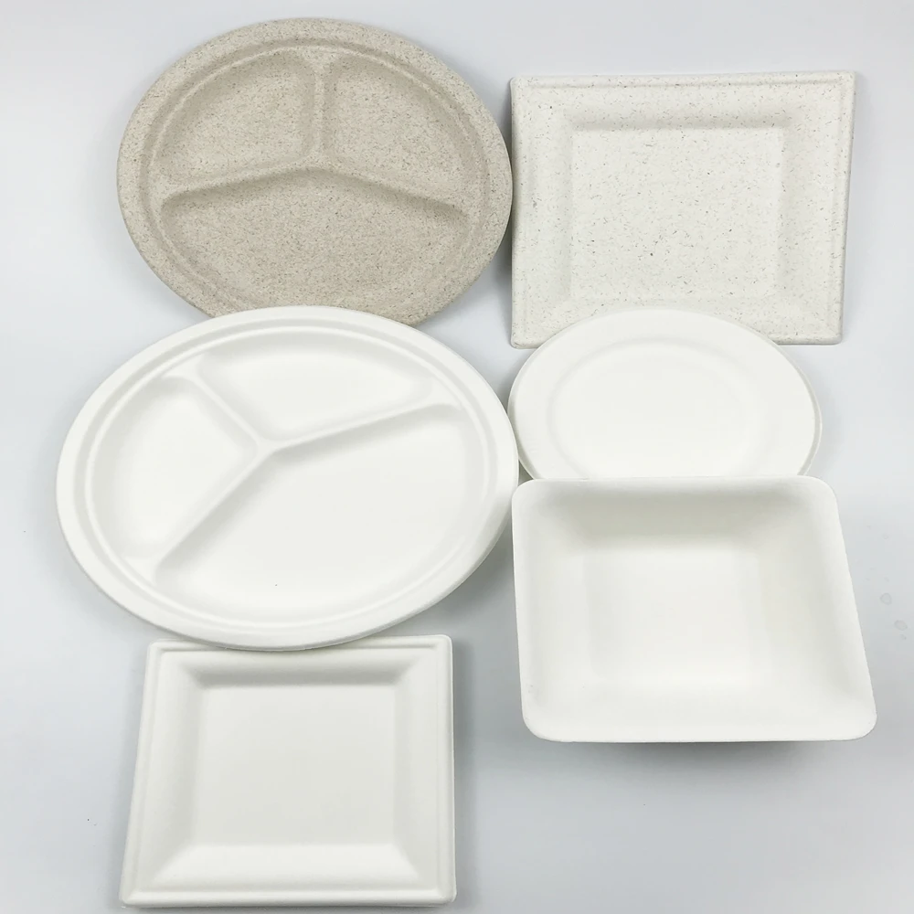 一次性可生物降解的小麦秸秆餐具板