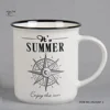 Hot Selling eco-friendly Custom Enamel Porcelain Cups Ceramic Coffee Mugs with Gold Decal Printing