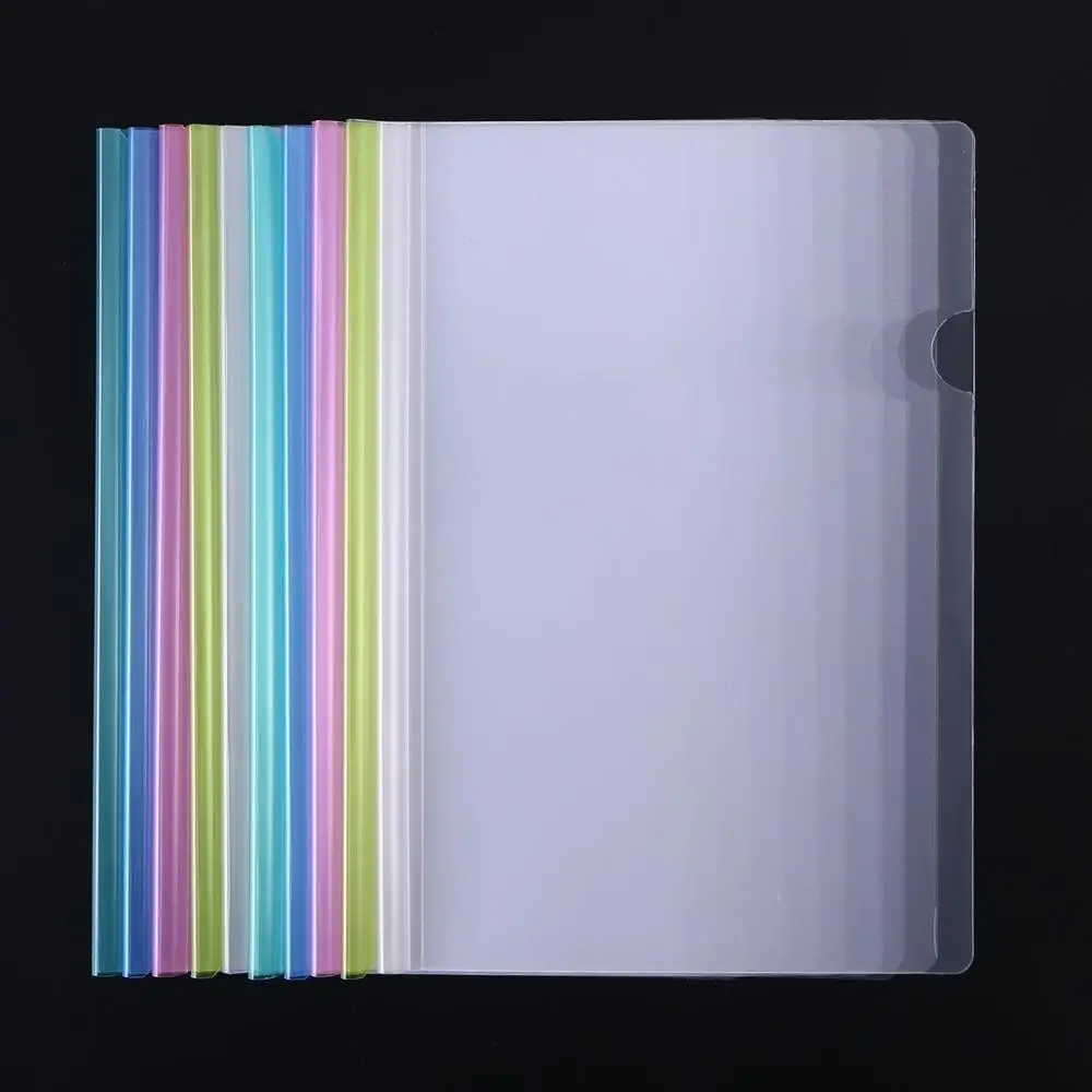 
Transparent Clear Plastic File Folder Sliding Bar Report Covers for A4 Report Cover Organizer Binder 
