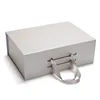 silver pearl christmas gift package foldable hidden magnet box