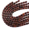 Loose gemstone red tiger eye beads agate drums stone wholesale