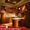 Top modern design high quality cheap price of solid wood kitchen cabinet