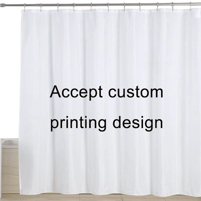 
Mildew Resistant Waterproof Custom Design Printed Bathroom Shower Curtains  (60710696119)