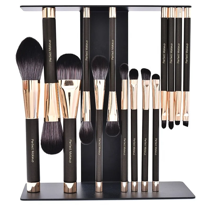 

14pcs pink magnetic makeup brush set personalized cosmetics tool Magnet Makeup Brush Stand Brush Drying Rack Shelf