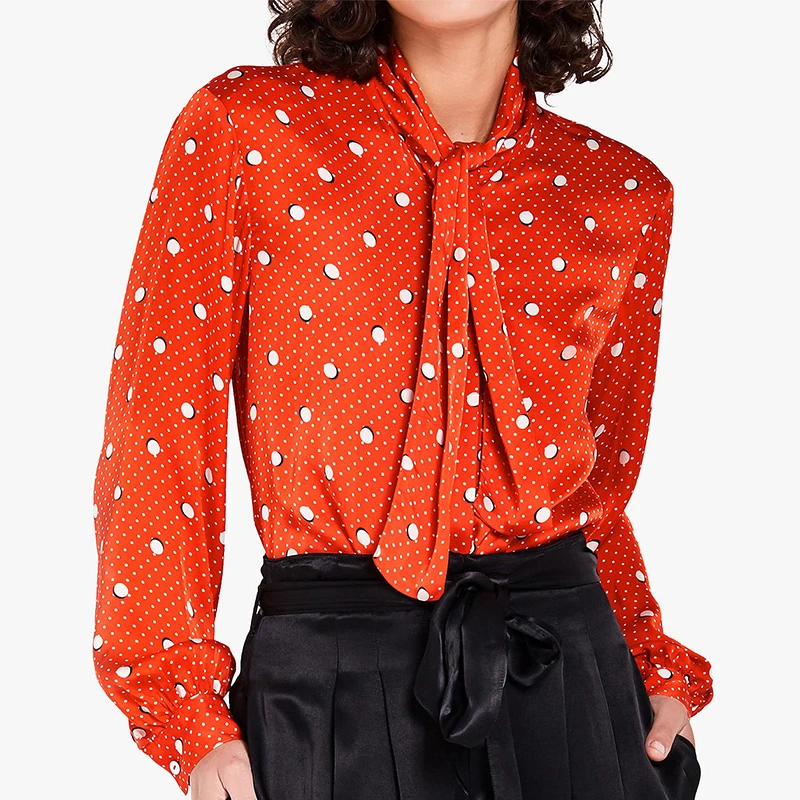 red spot blouse