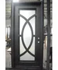 Flat black iron single entry door, modern iron single door design