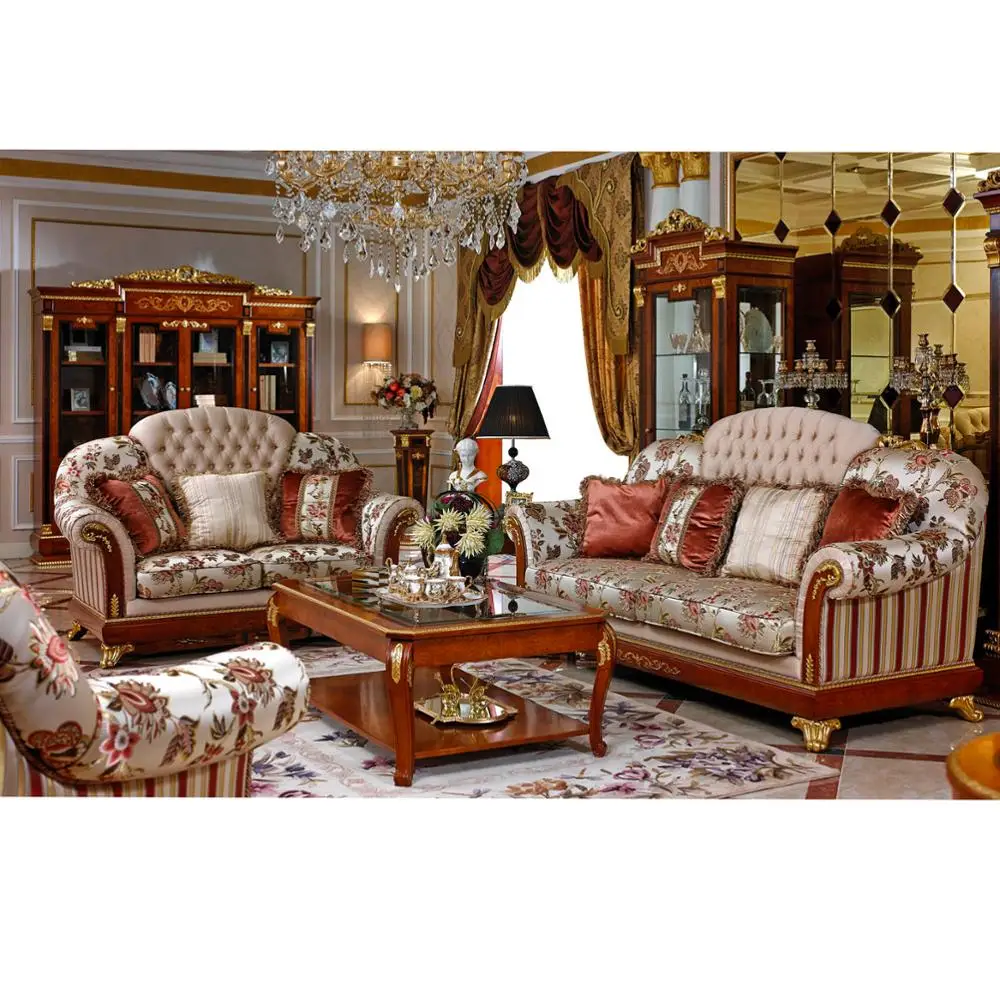 YB38 rich and gorgeous home decor French provincial living room sofa furniture baroque style