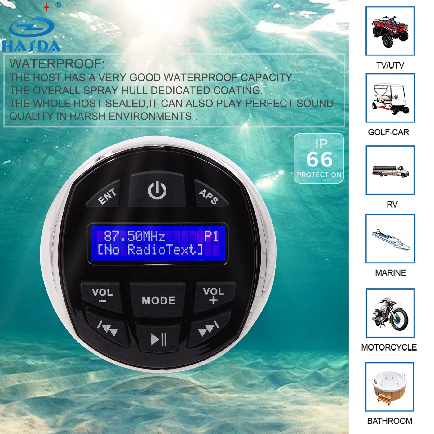 H820d Hasda Waterproof Outdoor Dab Radio Cd Player Dab+ Receivers Buy Waterproof Outdoor Dab
