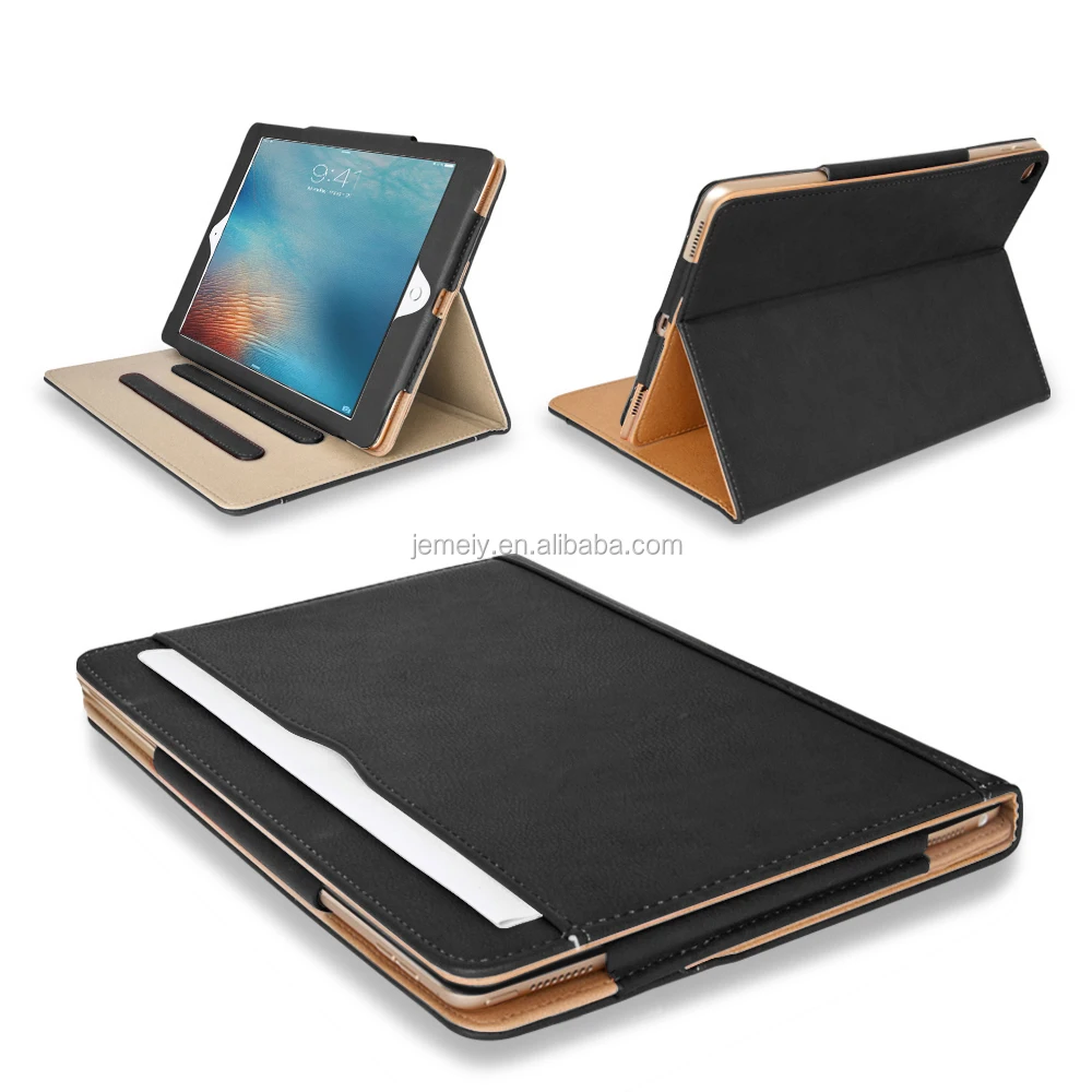 black&tan Leather case For ipad pro 9.7 Wallet File Folder Case Tablet case For Ipad pro 12.9inch stand cover with sleep wake