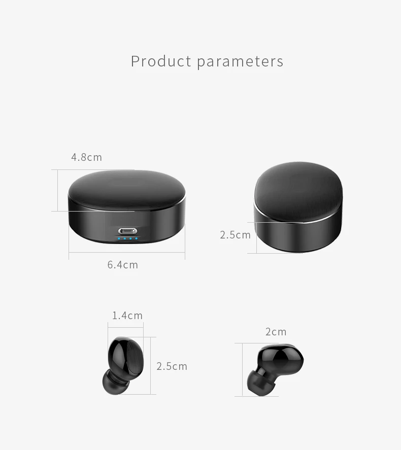 Air dots tws earphone B20 mini in ear earphone bluetooth headphone touch control noise cancelling earbuds with charging box - ANKUX.COM