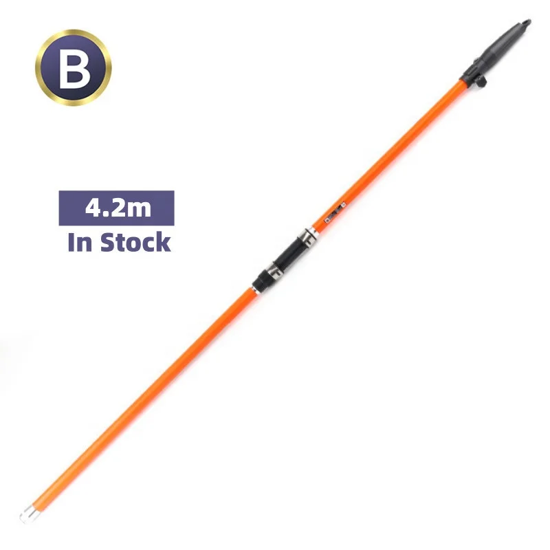 

Wholesale in stocks 4.2m 30T high carbon 150-250g sea pike tele surf casting fishing rod 420, Orange