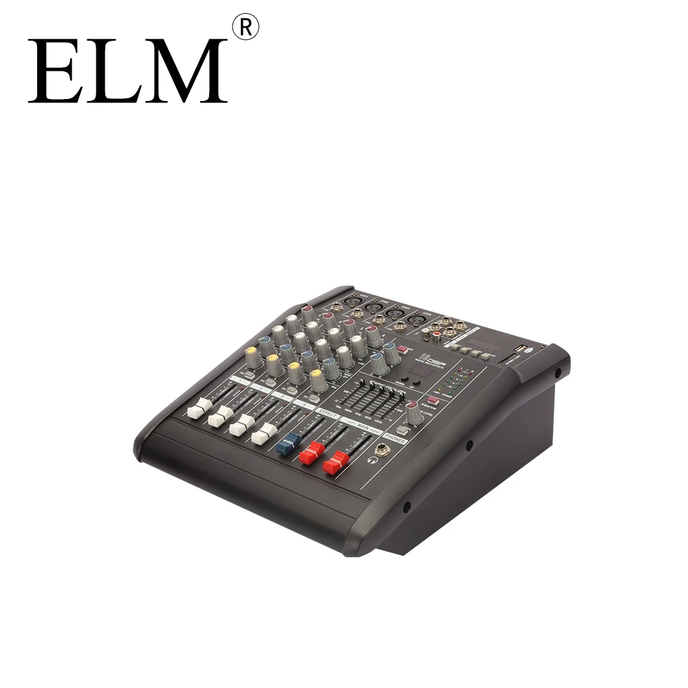 

4 Channel effect sound mixer dj console professional sound audio power mixer, Black