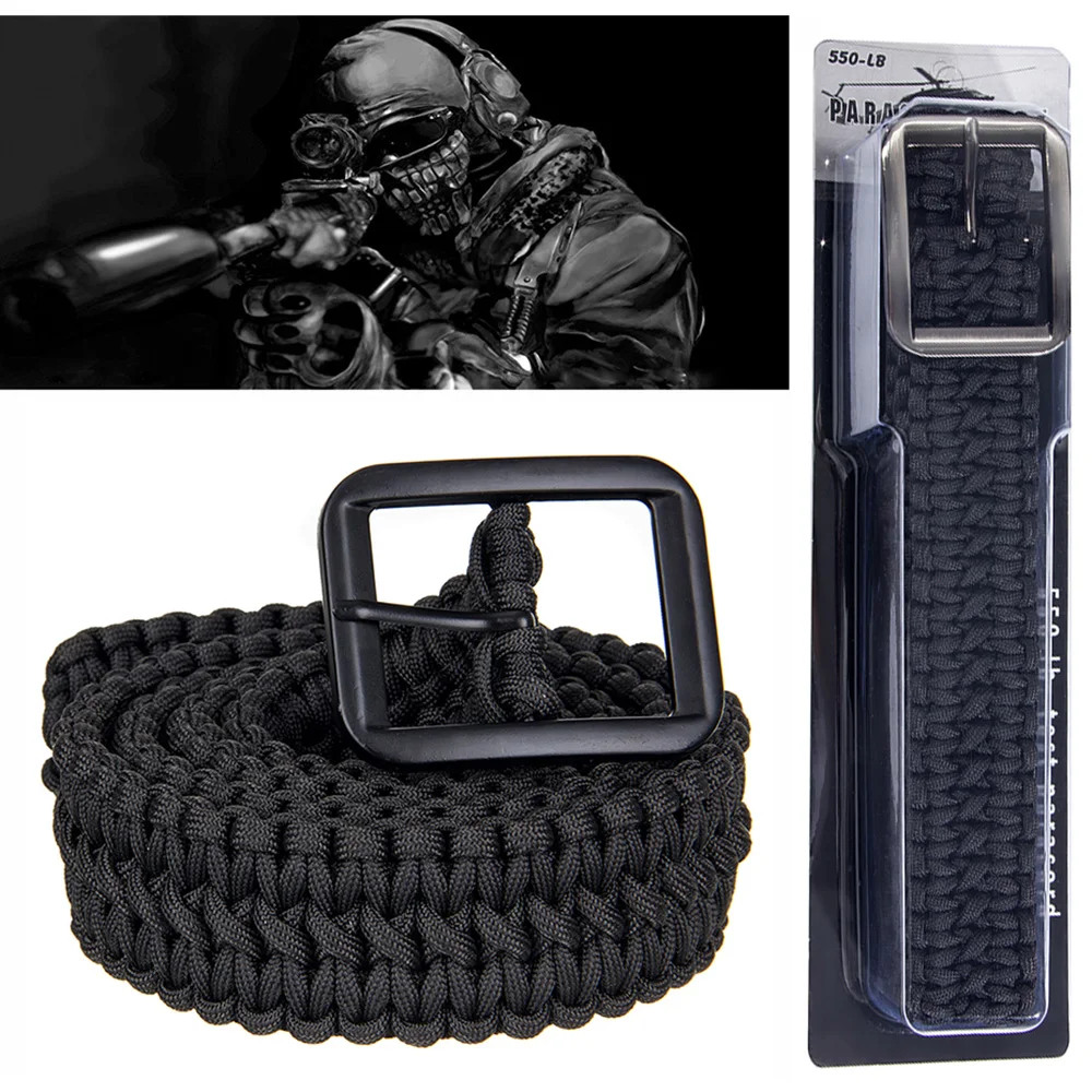 

KongBo 2016 hot new spool outdoor 7strands Military 550 survival paracord belt for hiking