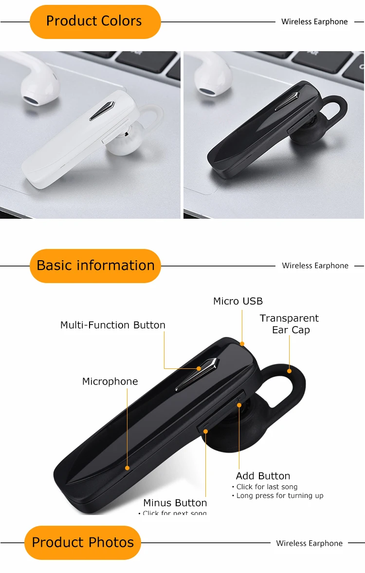 Noise Cancelling Earbuds,Small Headphone,Mini Wireless Bluetooth Headset Buy Noise Cancelling