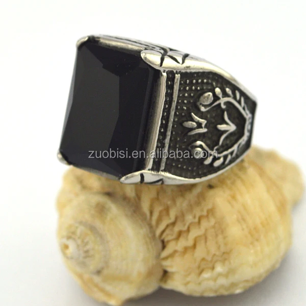 

Vintage Jewelry Stainless Steel Black/Red/Blue Rhinestone Ring r003453/r003454/r003455, N/a