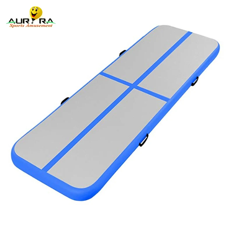 

Outdoor blue tumble track inflatable air mat for gymnastics, Customized