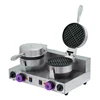 Commercial electric double plate 2 shapes dual waffle baker machine