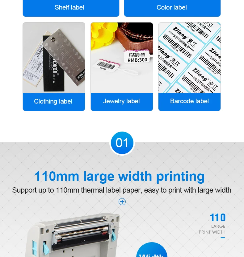 Shipping Label Printer 4 Inch Roll Sticker Thermal Label Printer