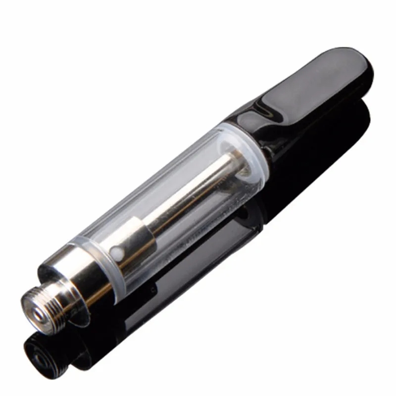

Wholesale high quality cbd cartridges ceramic coil 0.5ml 1ml cbd oil cartridge 510 glass vape pen, Black;white