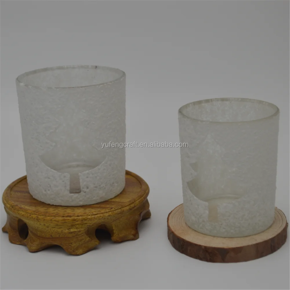 metallic glass candle holders