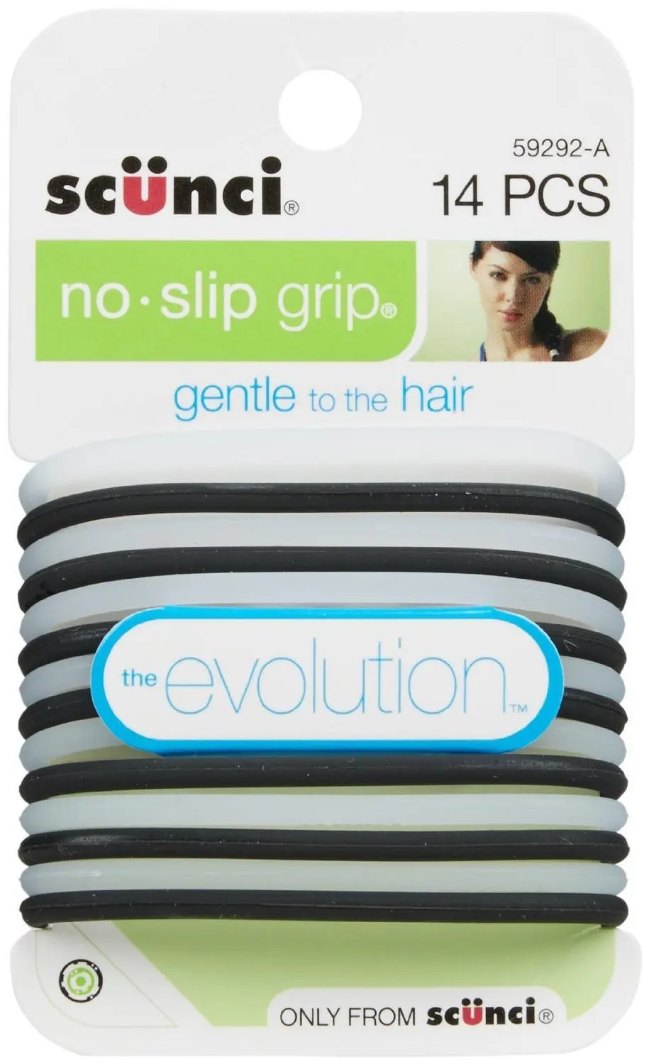 Buy Scunci No Slip Grip Evolution Gel Elastic Hair Ties White