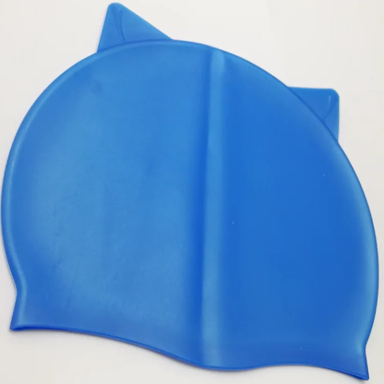 
rubber swimming cap Cat ears silicone swimming cap 