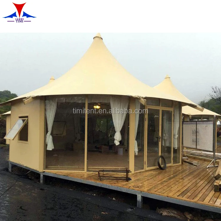 Prefab Easy Install Home Luxury Light Steel Structure Glamping Tent Safari Villa House Tents View Glamping Tent Safari Timi Product Details From Guangzhou Timi Membrane Structure Co Ltd On Alibaba Com