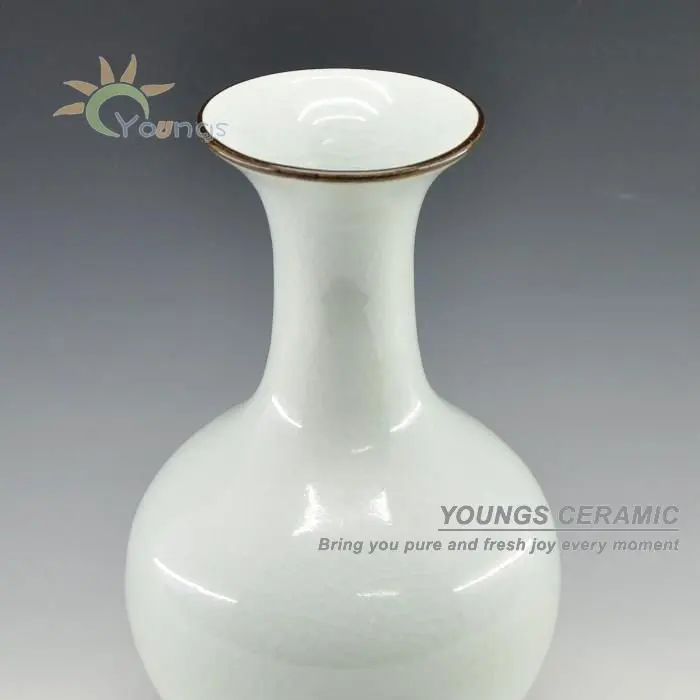 * 6 X Blanc Crackle Glaze Céramique Boutons * * 6 X Blanc Crackle Glaze Céramique Boutons *