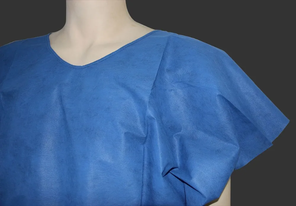 Hospital Patient Dressing Gowns Pp Or Sms Nonwoven Fabric Short