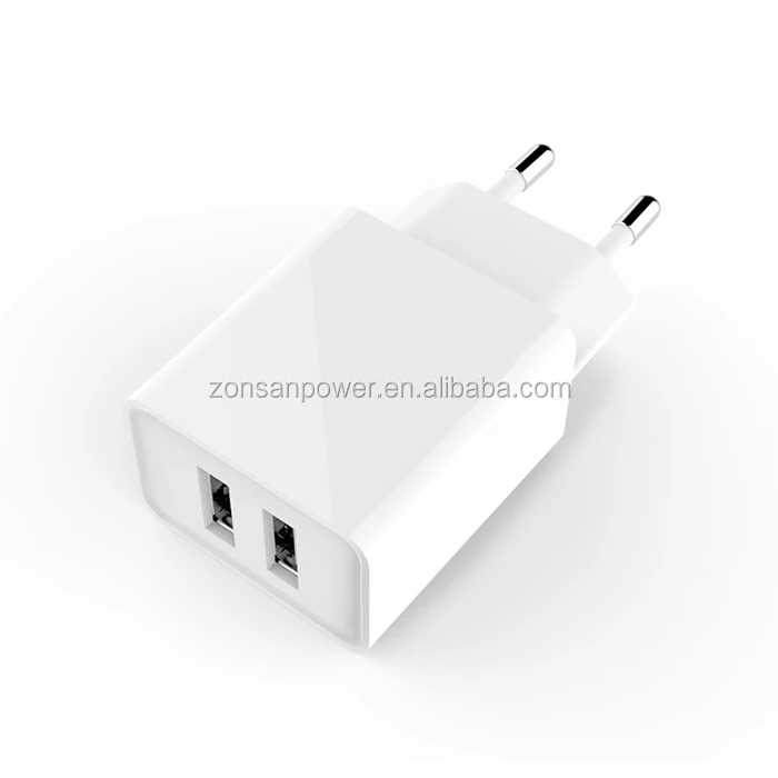 
Factory OEM Smart 2 Port Home Wall Fast Charging 2A 3.1A 4.8A Mobile Phone Dual USB Charger 