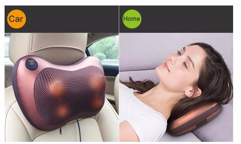 Car massaeg pillow shiatsu massage pillow with heat