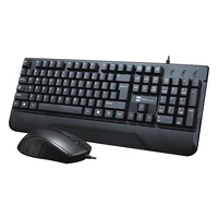 

R8 Hot Sale Cheap Quiet Waterproof USB Office Wired Keyboard Mouse Combo