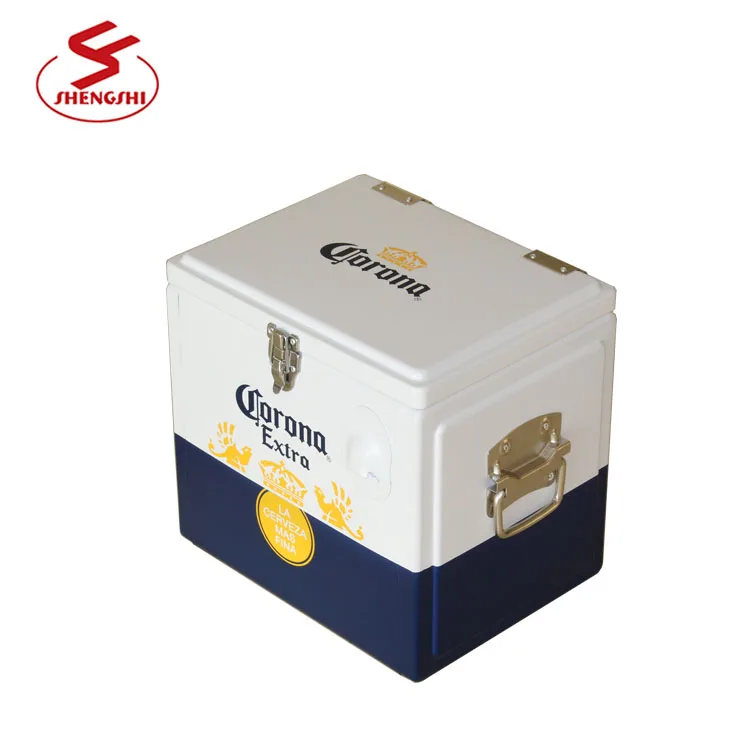 
metal corona cooler box insulated corona cooler small cooler box 
