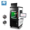 Fiber 30W 50W Safe Enclosed Cabinet Laser Marking Machine with Computer and Automatic Door