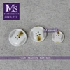 plastic resin 4-Holes white color round shaped button for sale