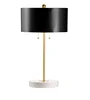 gold three led triple led standing iron table lamp with white cone lampshade for hotel