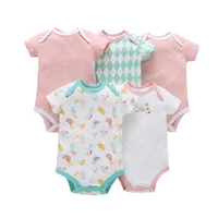 

2019 Wholesale summer ropa para bebes/ plain cotton onesie new born baby rompers
