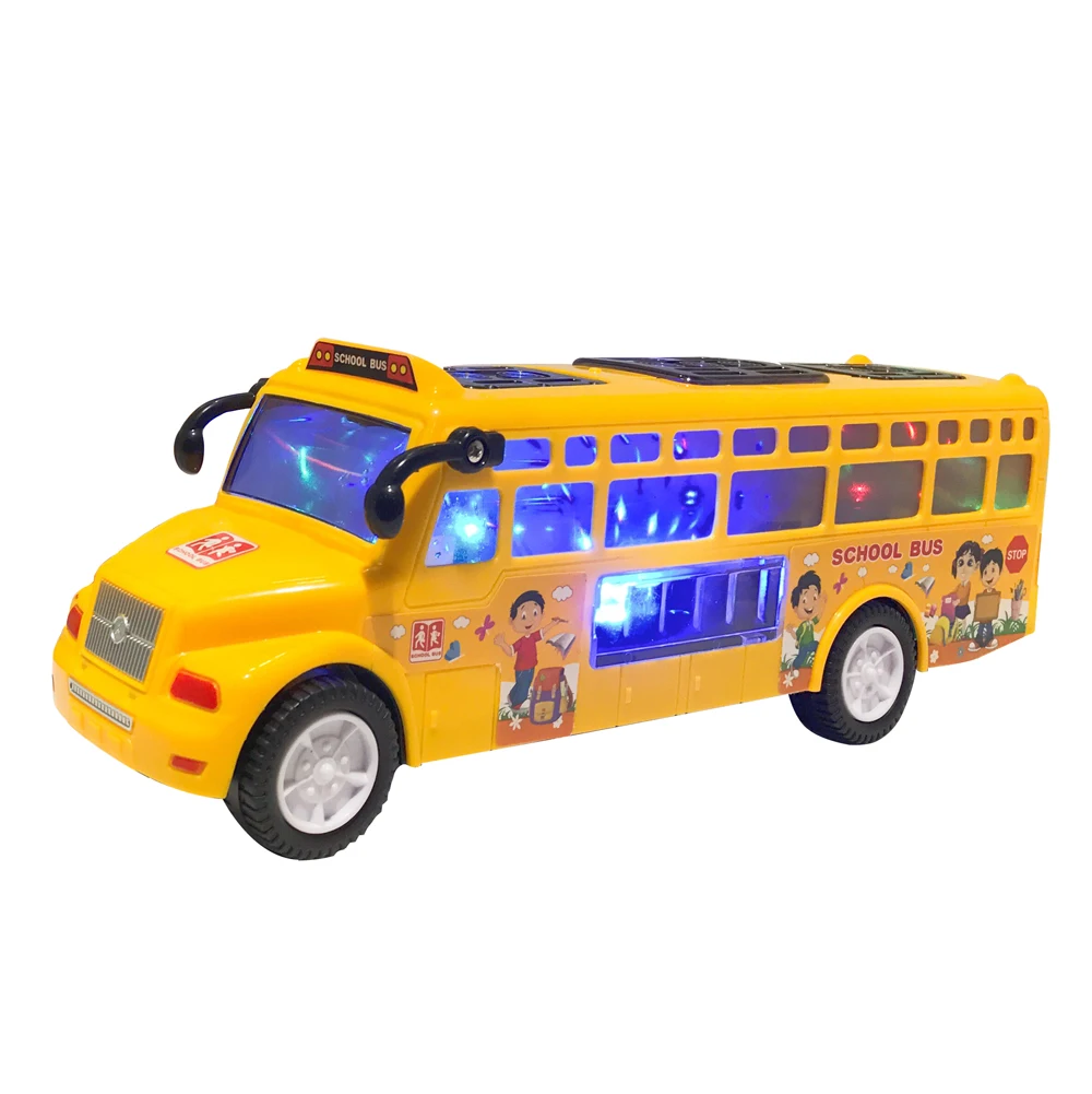 2 Pcs ônibus escolar - Brinquedos ônibus escolar simulação com som, luz,  música transmissão voz | Luzes LED Piscando Música Voz Brinquedos  Transmissão