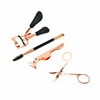 Rose gold makeup brush scissors lashes curler lash applicator