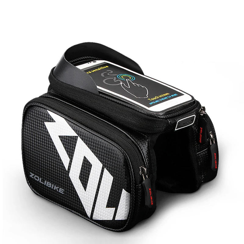 

ZL2107 Waterproof Mobile Phone Bag PVC Mountain Bicycle frameTravel Bag, Black, red, blue