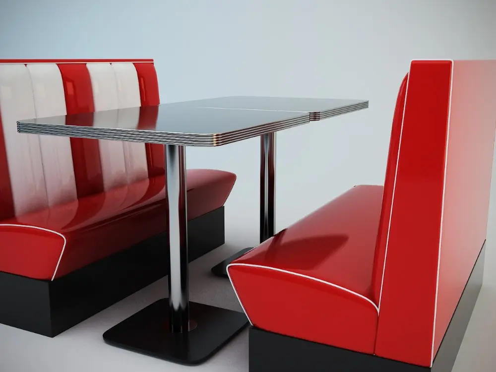 
American Retro Diner Booths Seat Diner set Booth restaurant booths for sale 