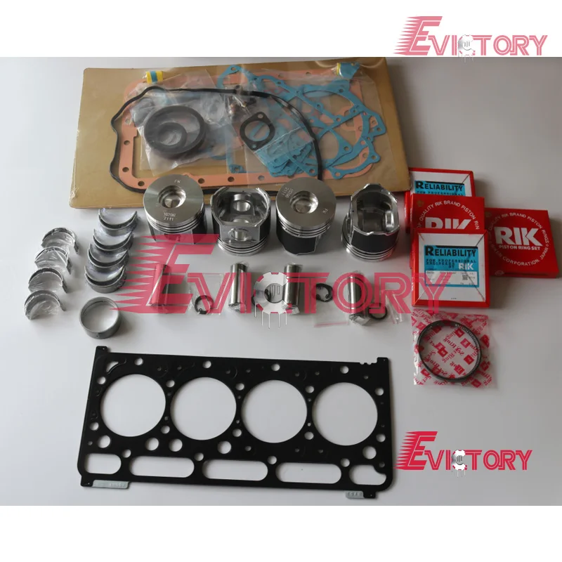 

For Kubota V2403 engine rebuild V2403T piston 1G796-2111 piston ring Full gasket kit bearing