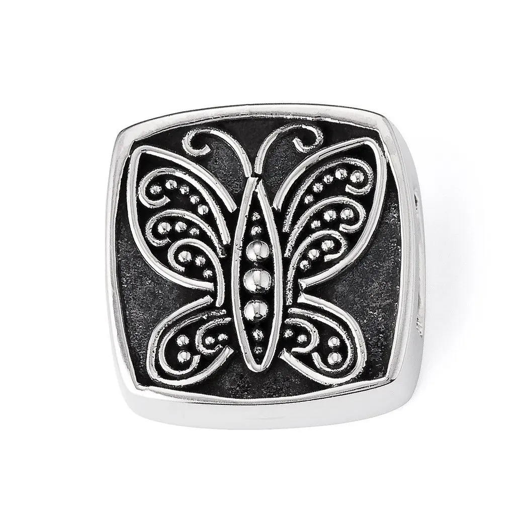 Lori Bonn Social Butterfly Slide Charm - Authentic Silver Slide Charm
